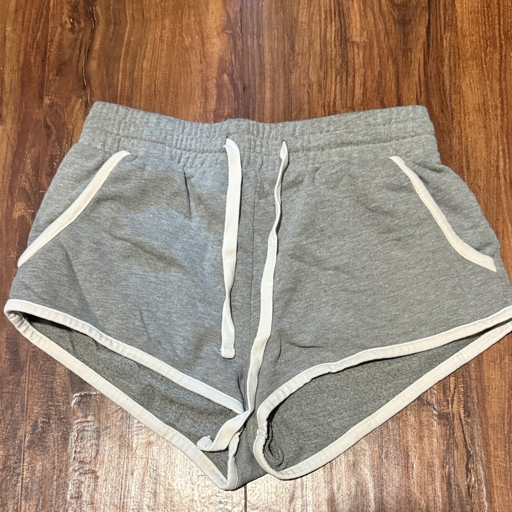 Forever 21 Gray Athletic Shorts with White Accents